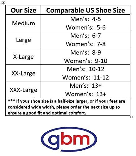 GBM GBM Secure Step Double-Sided Tread Non Slip Safety Socks, 6 Pair (3X-Large, Red)