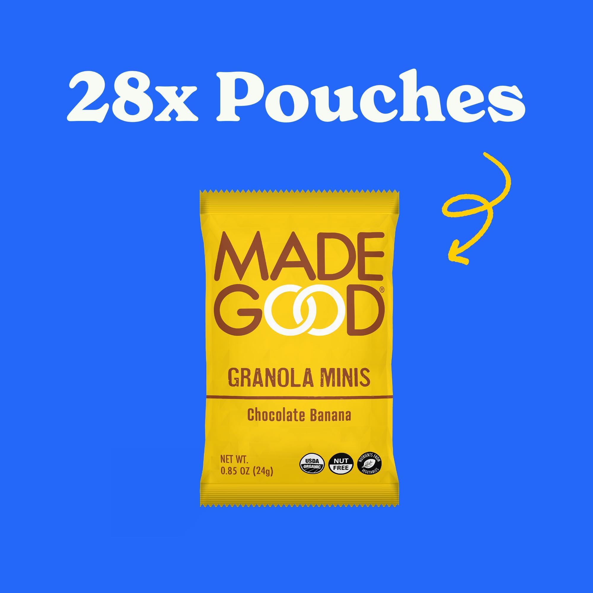 Made Good MadeGood Granola Mini Bundle 56 Count (0.85OZ Each) - (28) Chocolate Banana, (14) Chocolate Chip, (14) Mixed Berry