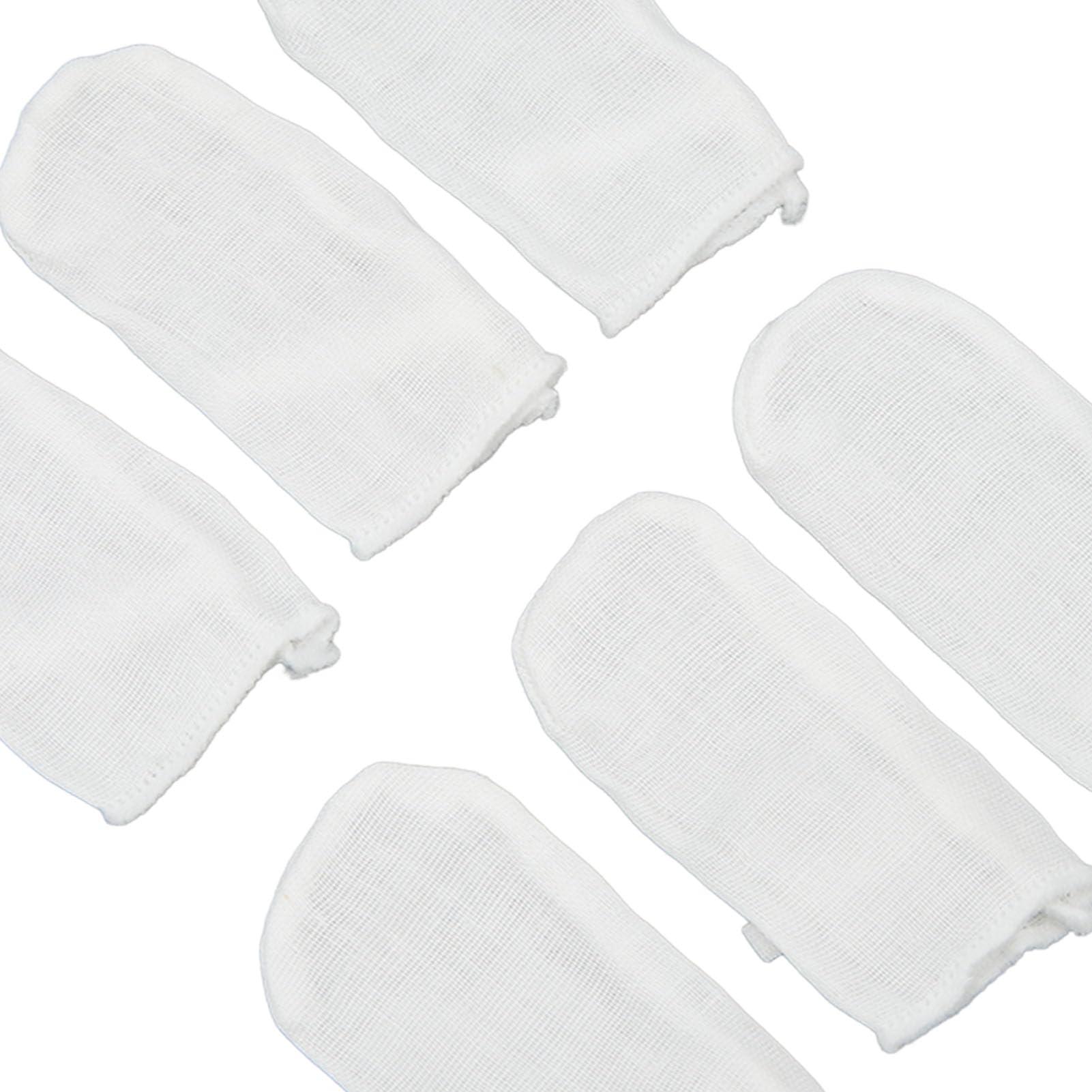 Brrnoo Baby Teeth Cleaning Gauze Finger Cover, 6pcs Baby Teeth Soft Gauze Infant Finger Clean Oral Toothbrush, Milk Removal Soft Ring Buckle Oral Tongue Cleaner