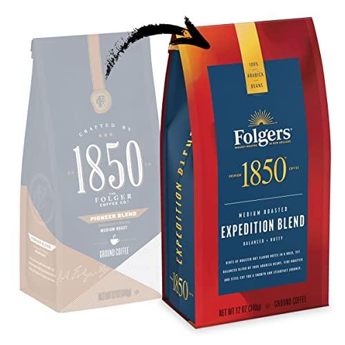1850 1850 Expedition Blend Coffee, Medium Roast Ground Coffee, 12 Once (Pack of 6)
