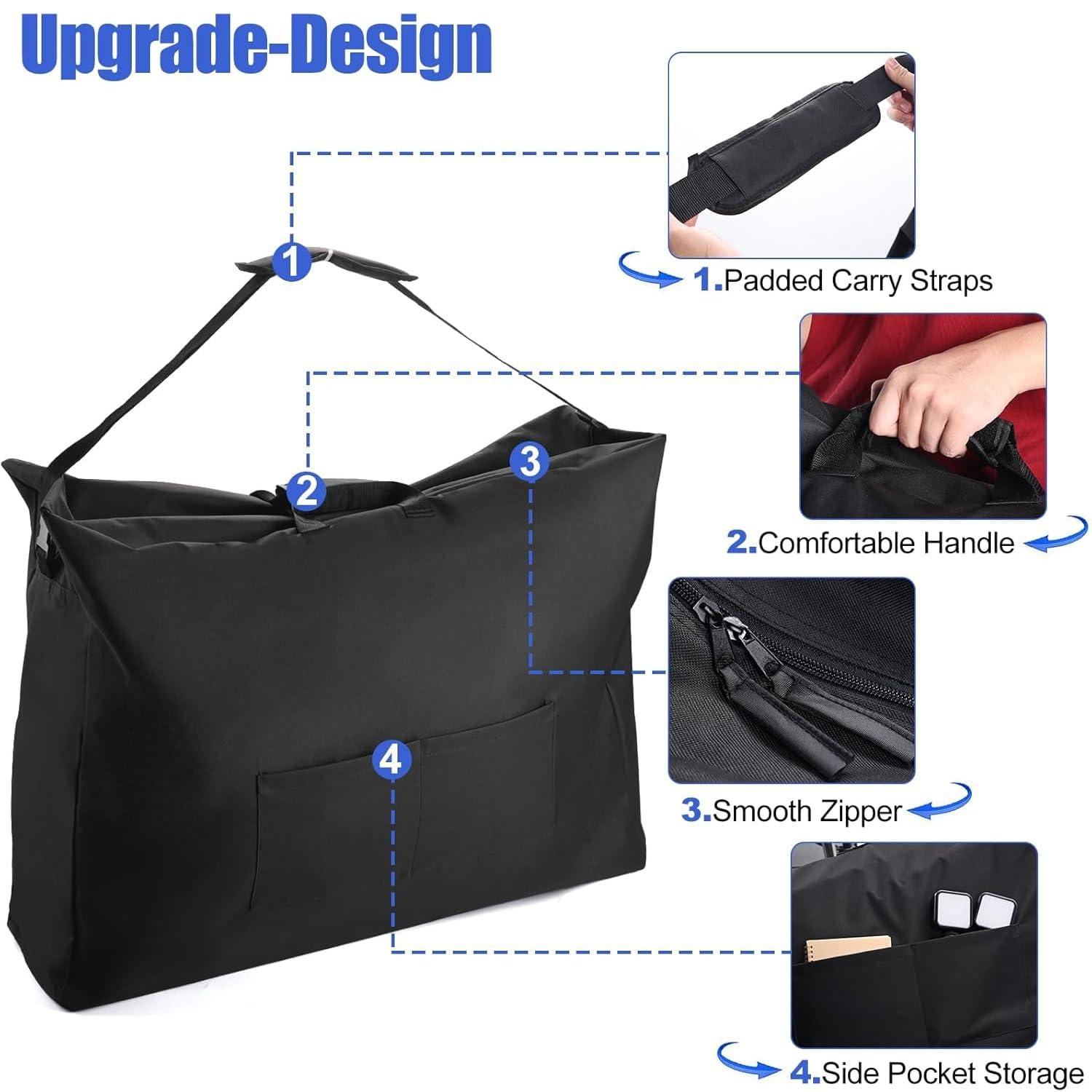 PenRux PenRux Rollator Travel Bag, Waterproof Wheelchair Bag for Folding Walker Large Capacity Oxford Cloth Wheelchair Transport Bag, 45.3x31.5x15.7inch