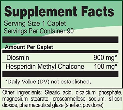 PRE-PROTEIN Vasoflex-D1 One-Daily, Diosmin and Hesperidin Complex, Maintains Leg Vein Health and Promotes Healthy venous Circulation, 900mg Diosmin and 100mg Hesperidin per Caplet, 90 caplets
