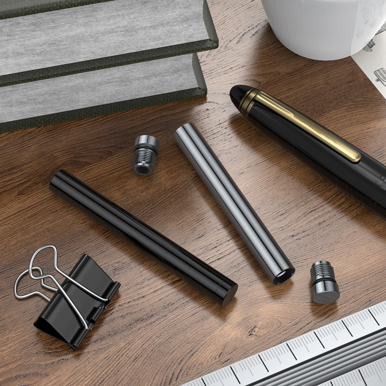 Urekt Metal Tube Container(2 Pack), Portable Aluminum Waterproof Storage Tube Holder Case Travel Box Fit in Pocket Purse Great for Traveling