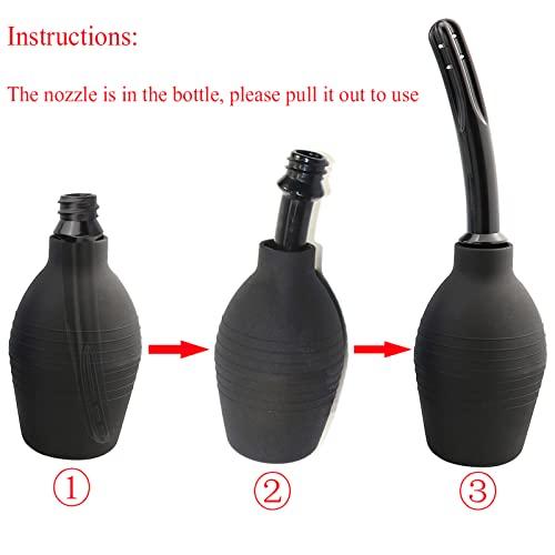Lancsdom Lancsdom Anal Douche Enema Bulb Douche Enema Cleaner for Womens or Mens Health -for Colon Cleansing, Detox and Constipation (Black)