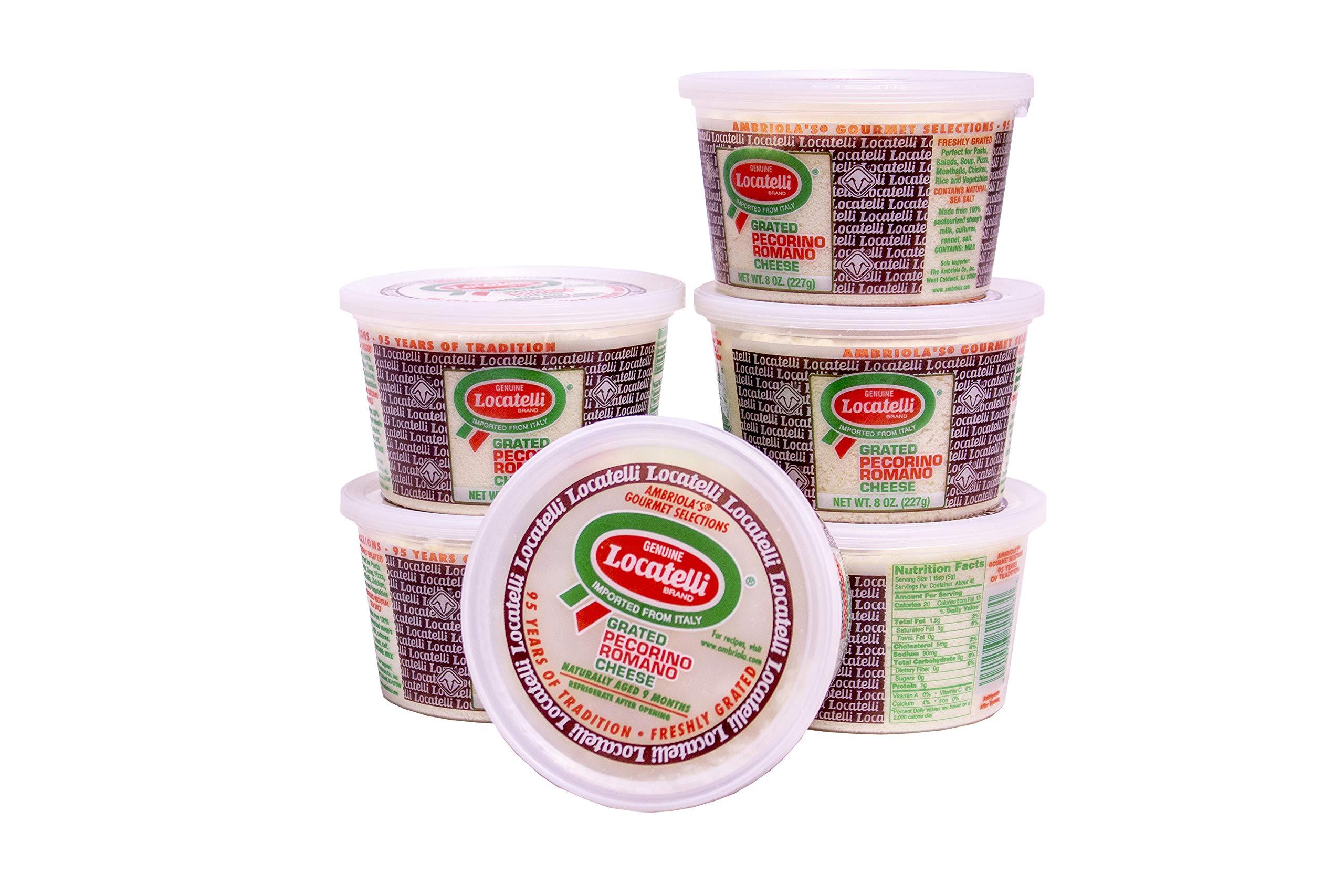 Locatelli Locatelli Grated Pecorino Romano, 8 Oz Cups (Pack Of 6)