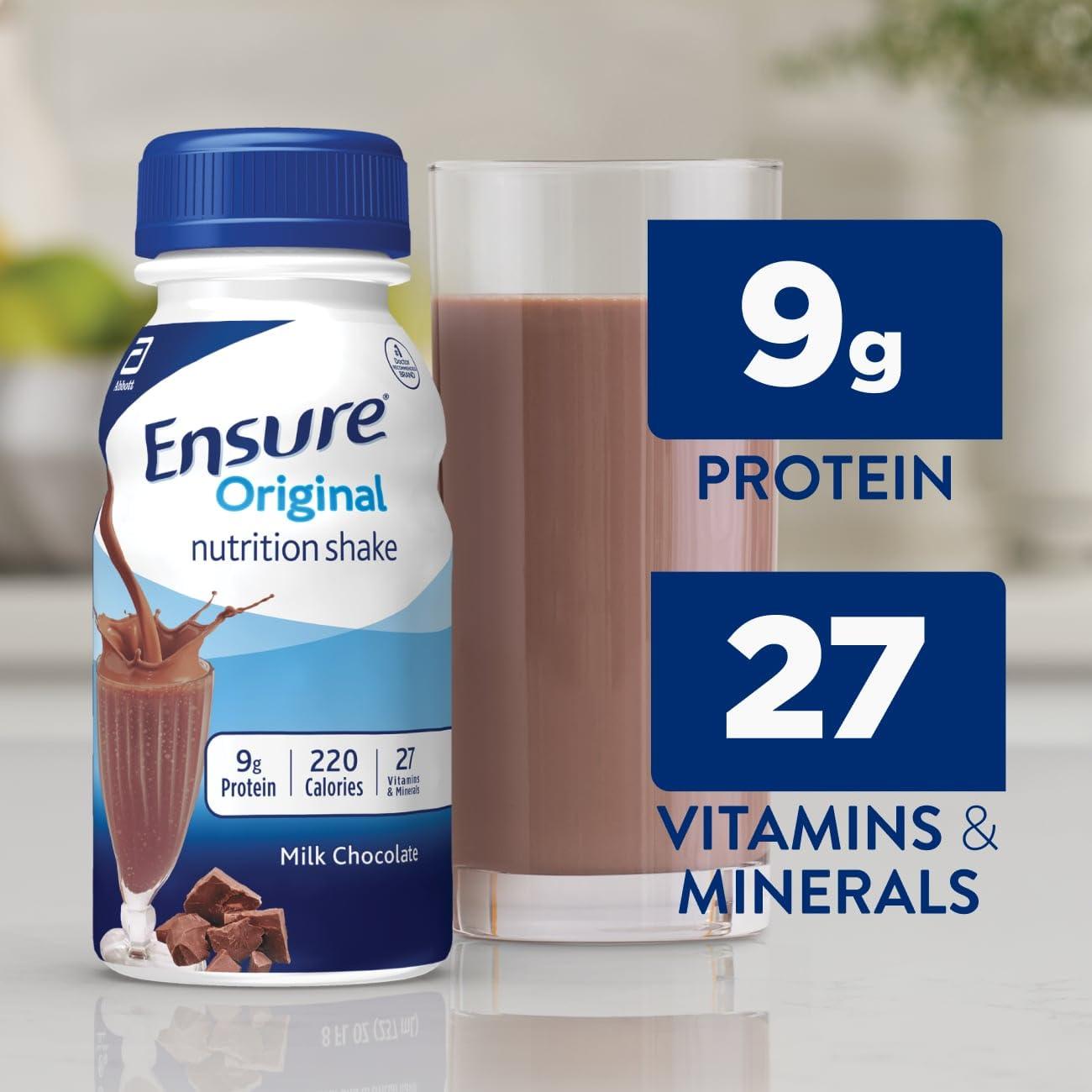 Ensure Ensure Original Milk Chocolate Nutrition Shake | Meal Replacement Shake | 16 Pack