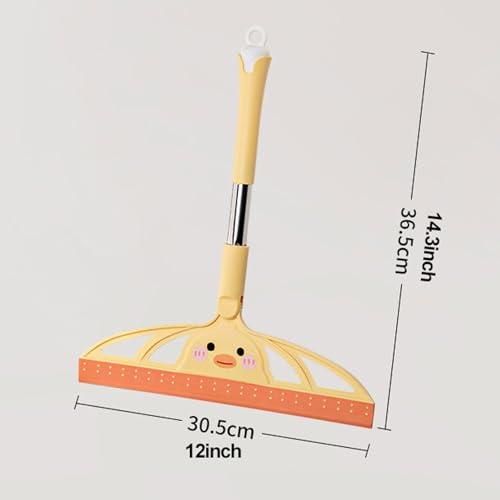 LUNCHS LUNCHS Shower Squeegee with Long Handle,Silicone Water Scraper Cleaner Tool for Mirror, Floor, Bathroom,Kitchen,Glass Wiper (Color : Yellow)