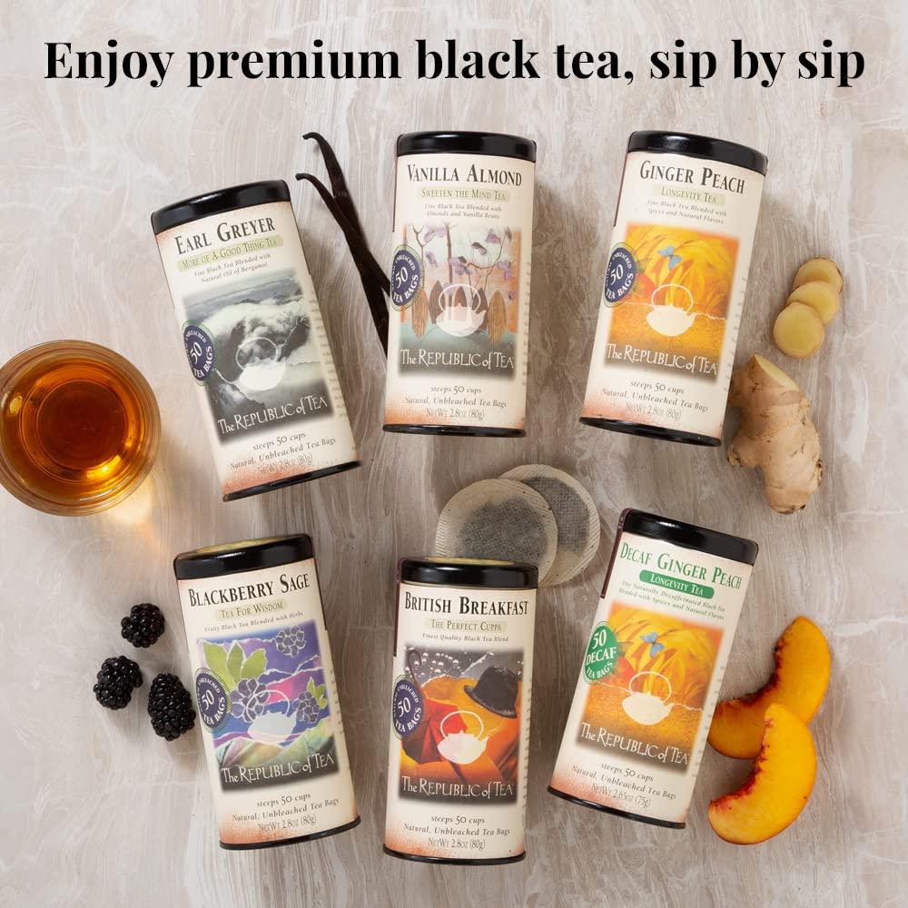 The Republic of Tea The Republic of Tea Mango Ceylon Metabolic Frolic Tea, 50 Count, Gourmet Gluten-Free Black Tea