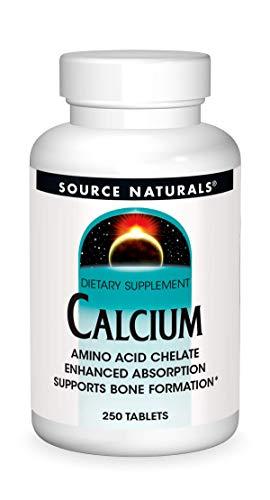 Source Naturals Source Naturals Calcium, Amino Acid Chelate - Enhanced Absorption & Supports Bone Formation - 250 Tablets