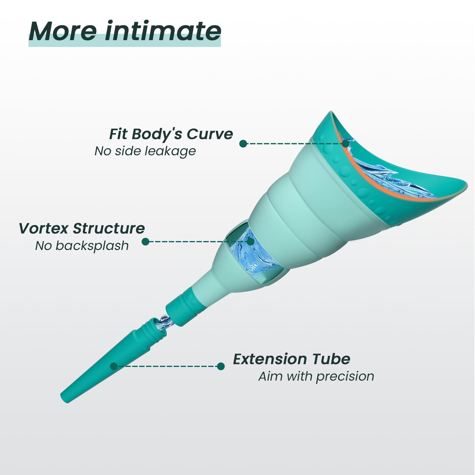 TRIPTIPS TRIPTIPS Pee Conch Foldable Female Urinal Device Portable Urinal for Women She Pee Cup for Women, Pee Funnel for Women Travel Stand to Pee Womens Urinal Funnel with Tube Case