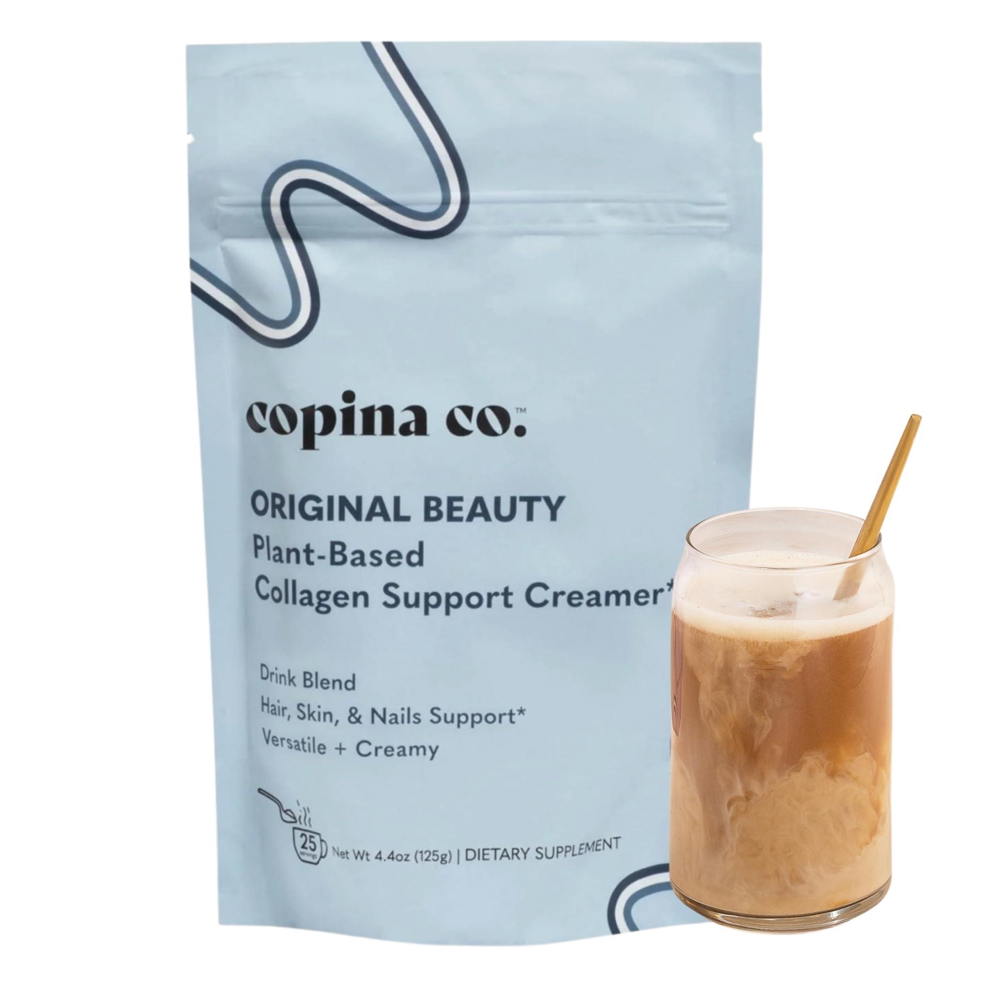 Copina Co. Copina Co. Original Vegan Collagen Booster Creamer Mix: Plant Based Collagen Support Smoothie Drink Vegan Creamy Blend | Original Flavor | 1 Bag - 25 servings per bag