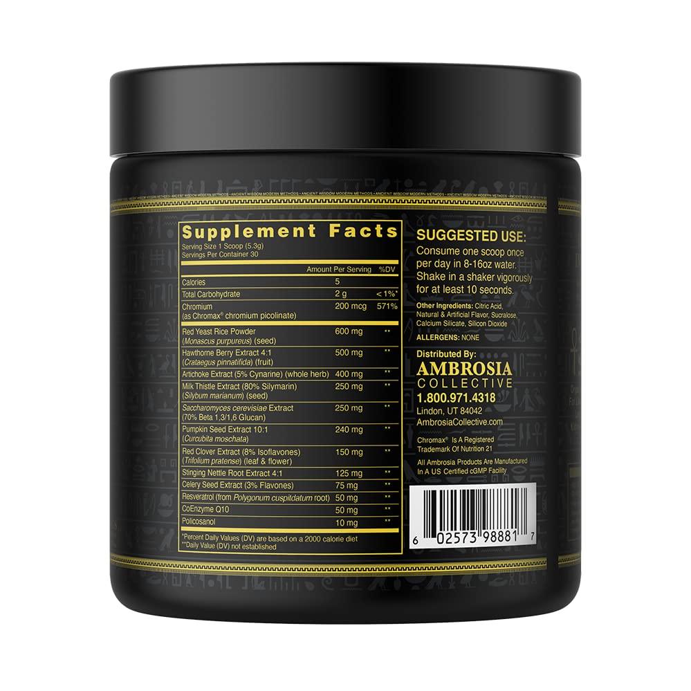Ambrosia Ambrosia Nektar - Superfood Powder | Complete Health Supplement | Organ Support - Liver, Heart, Kidney Health | 30 Servings (Apple Symphony)