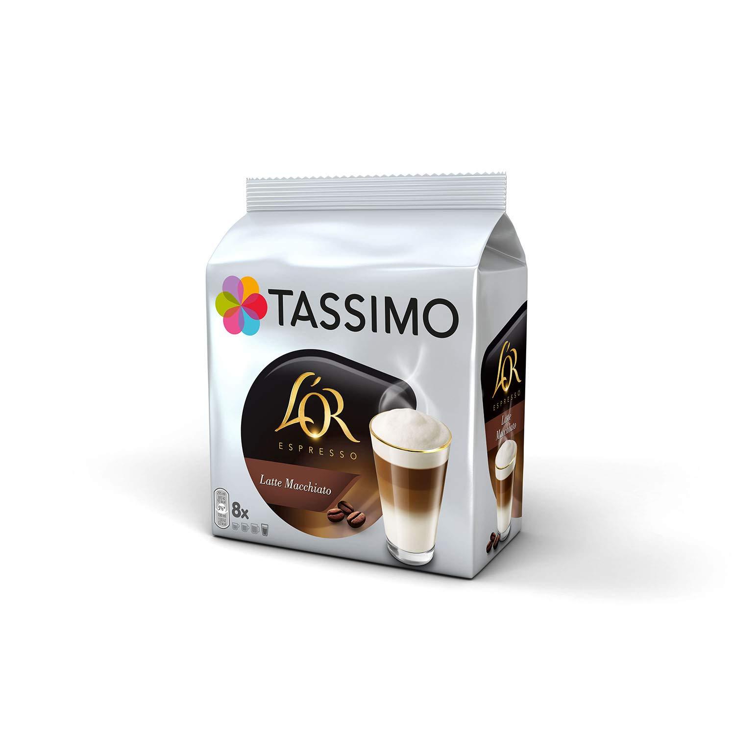 Tassimo Tassimo Coffee Selection - Costa Cappuccino/Americano/Cadbury Hot Chocolate/L'Or Latte Macchiato/Kenco Americano pods - 5 Packs (56 Servings)