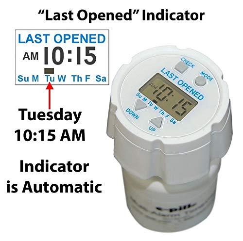e-pill Medication Reminders TimeCap & Bottle Last Opened Time Stamp with Reminder