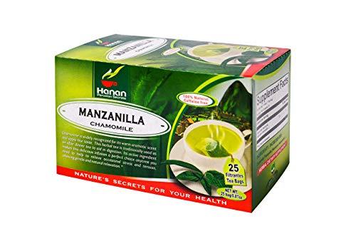 HANAN PERUVIAN SECRETS Hanan Peruvian Secrets Manzanilla Herbal Tea | 100% Natural Chamomile | 25 Tea Bags | Aids in Digestion and Naturally Promotes Relaxation to Relieve Occasional Stress