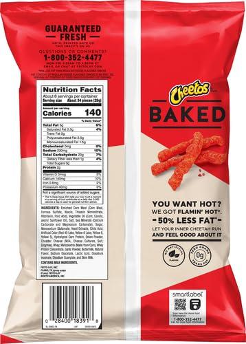 Cheetos Cheetos Baked Flamin' Hot Cheese Snack, 7.625 Oz