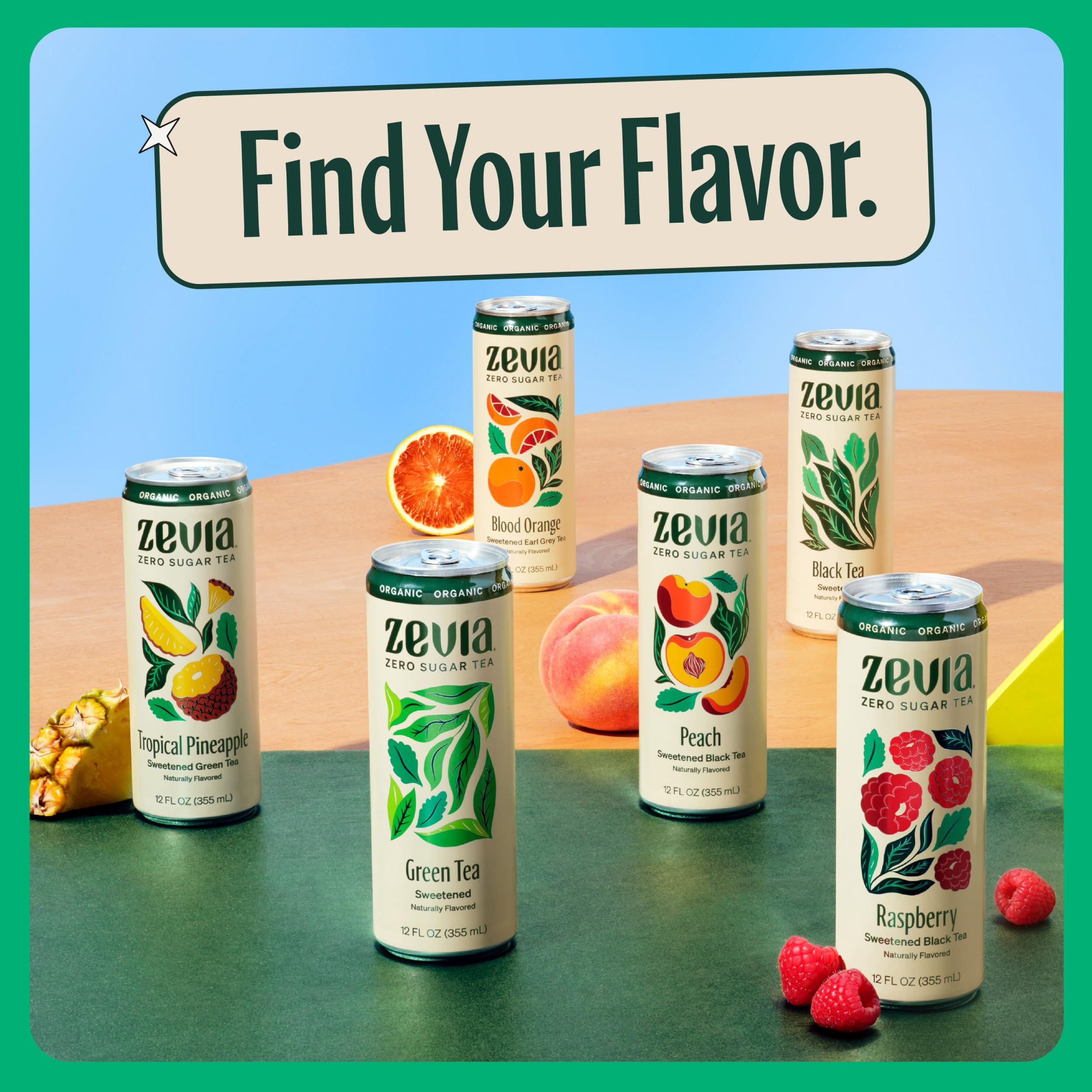 Zevia Zevia Organic Sugar Free Iced Tea, Earl Grey Tea Blood Orange, 12 Fl Oz (Pack of 12)