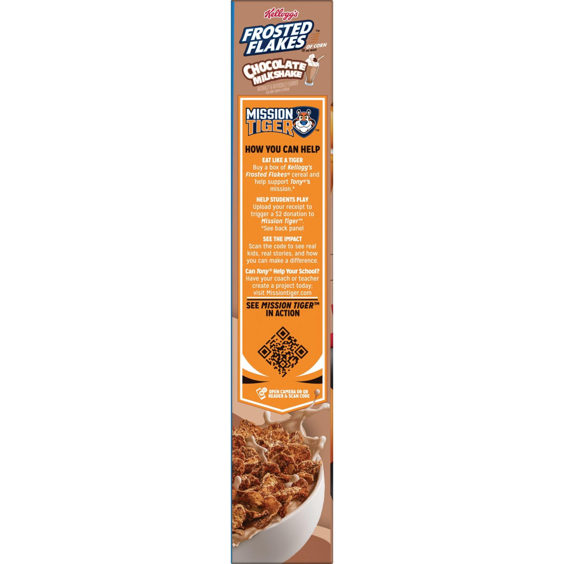 Frosted Flakes Kellogg\'s Frosted Flakes Breakfast Cereal, Kids Cereal, Family Breakfast, Chocolate Milkshake, 12.2oz Box (1 Box)