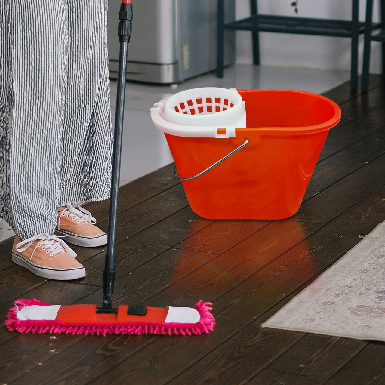 Hemoton Hemoton Mopping Bucket Water Squeezing Basket Mop Bucket Drainage Cleaning Mop Basket Mopping Bucket Basket Mop Drainage Basket Mop Basket Replacement Hamper Floor Supplies White Plastic