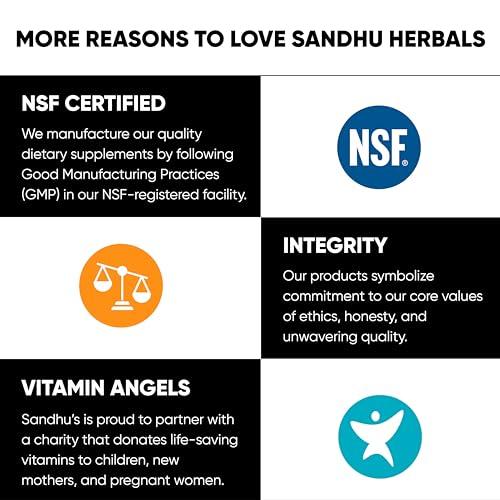 SANDHUHERBALS Sandhu Herbals Zinc Magnesium Aspartate Supplement 90 Capsules| Made in The USA| Recovery & Sleep Supplement, Promotes Muscle Recovery, Immune Support & Restorative Sleep with Vitamin B6