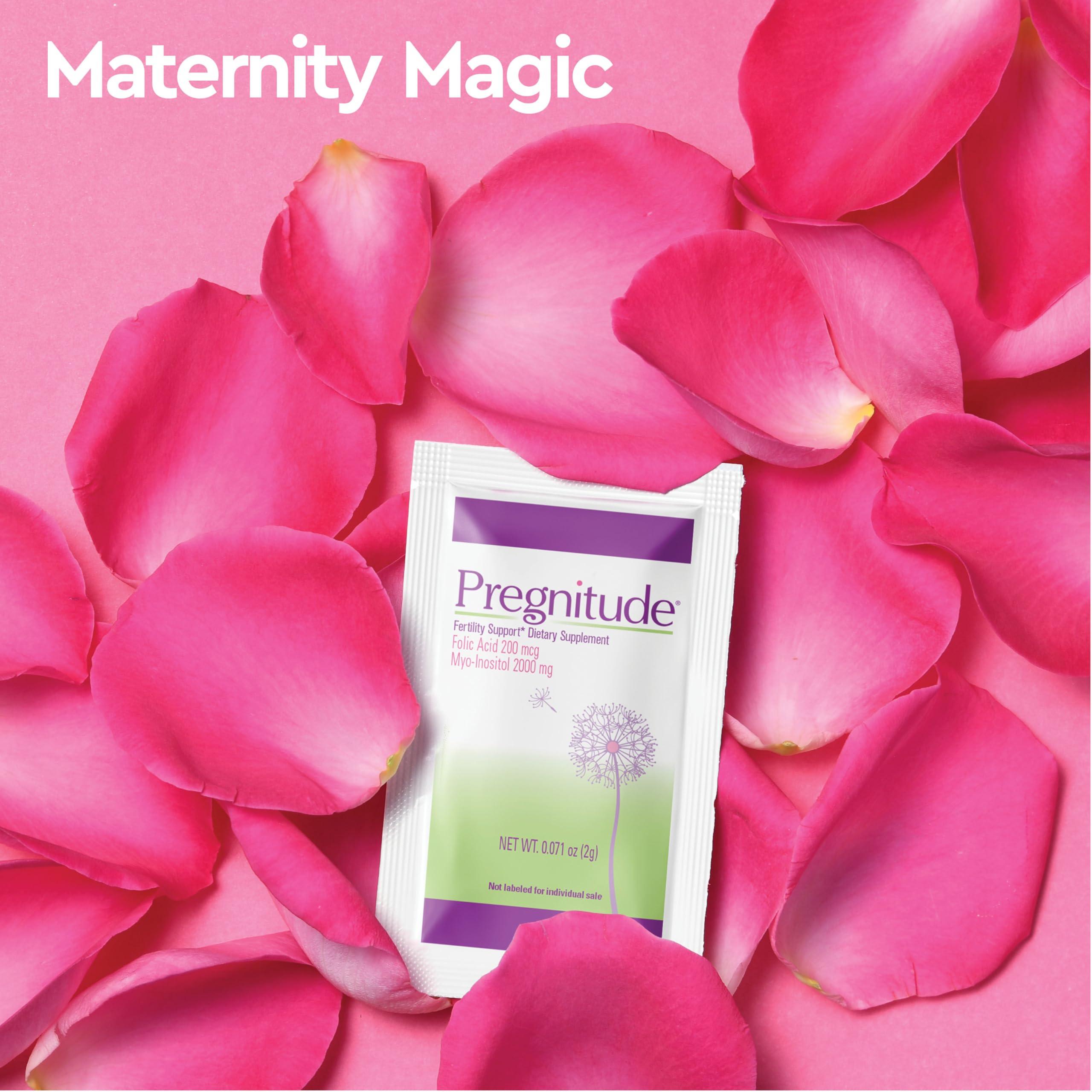 Pregnitude Pregnitude Reproductive Fertility Support - Helps Promote Regular Ovulation - Menstrual Cycles, and Increase Quality of Eggs - 60 Day Supply 120 Packets