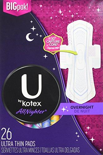 U by Kotex U by Kotex - Allnighter Pads - Ultra Thin - Overnight - 26 Pads