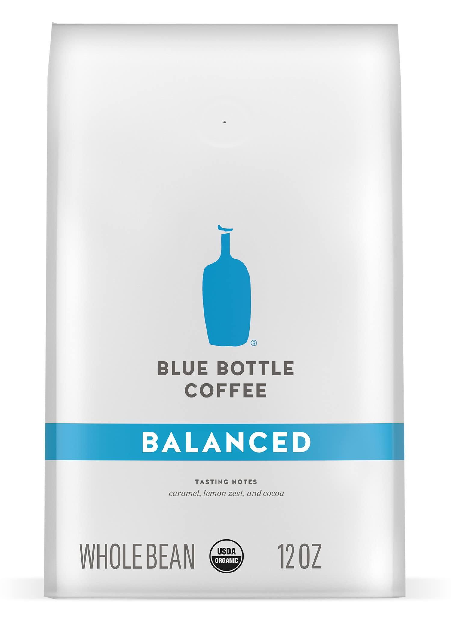 Blue Bottle Coffee Blue Bottle Whole Bean Organic Coffee, Balanced, Medium Roast, 12 oz bag, (Pack of 3)