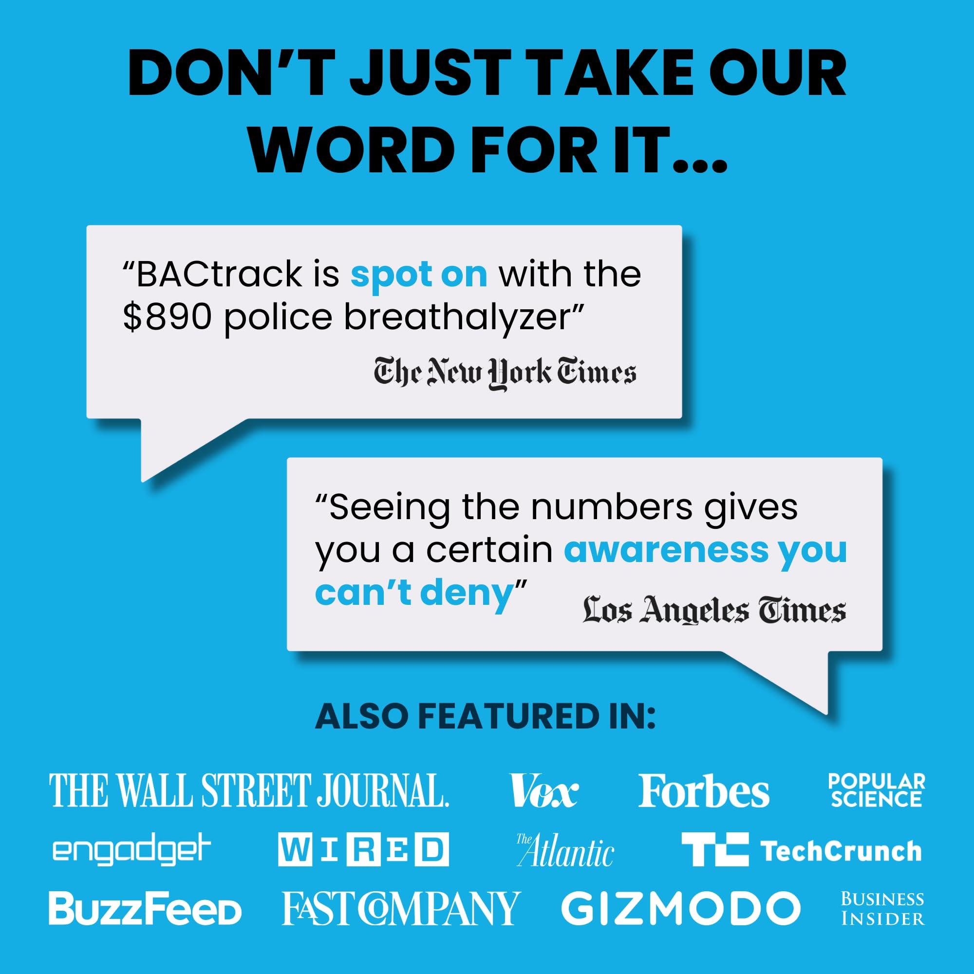 BACtrack BACtrack Mobile Smartphone Breathalyzer | Professional-Grade Accuracy | Wireless Smartphone Connectivity | Compatible w/ Apple iPhone, Google & Samsung Android Devices | Apple HealthKit Integration