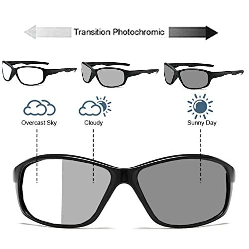 willochra Wrap Around Photochromic progressive multifocal reading glasses for Men Cycling Driving Sports Transition Readers sunglasses (black, 1.5, multiplier_x)