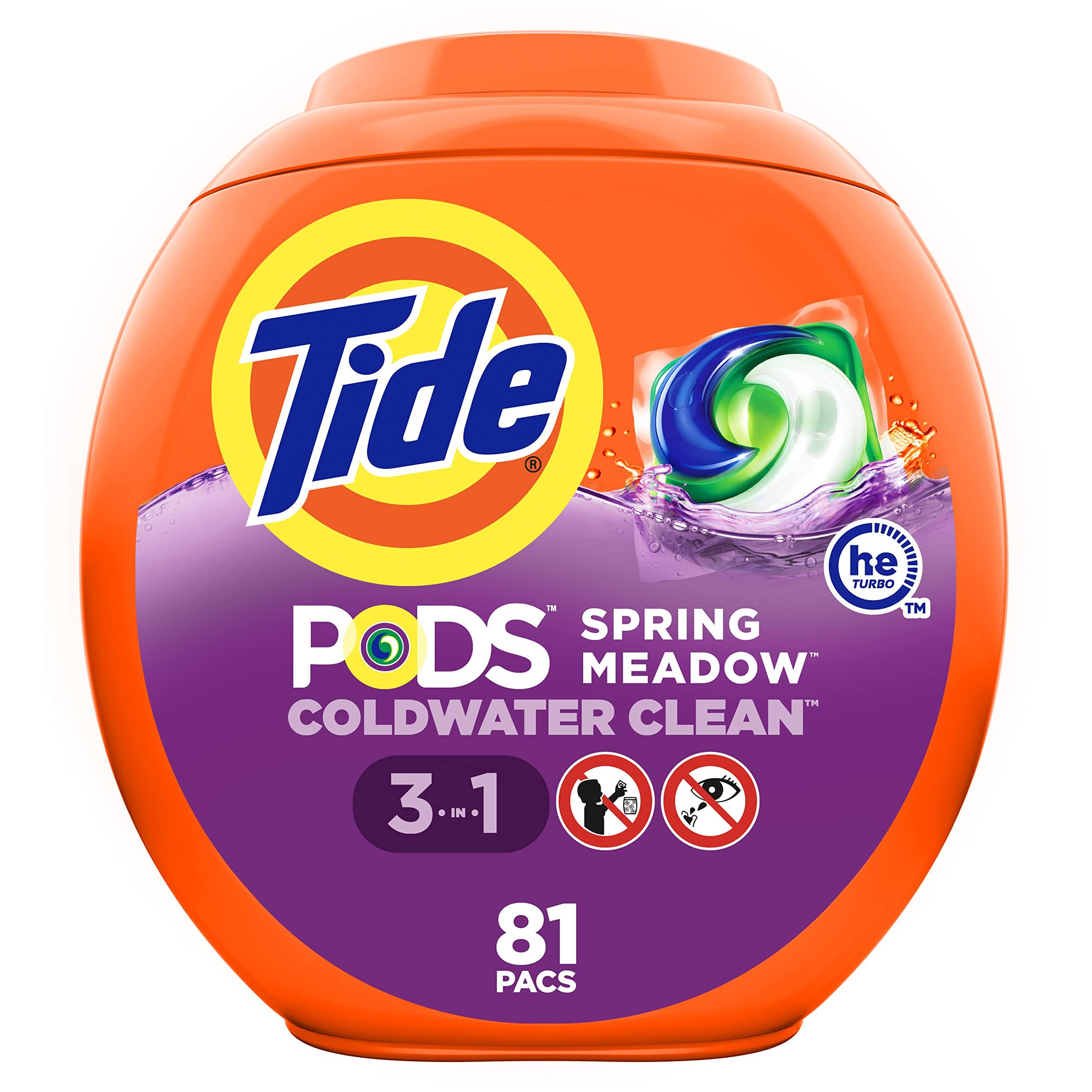 Tide Tide PODS Laundry Detergent Soap Pods, Spring Meadow, 81 count