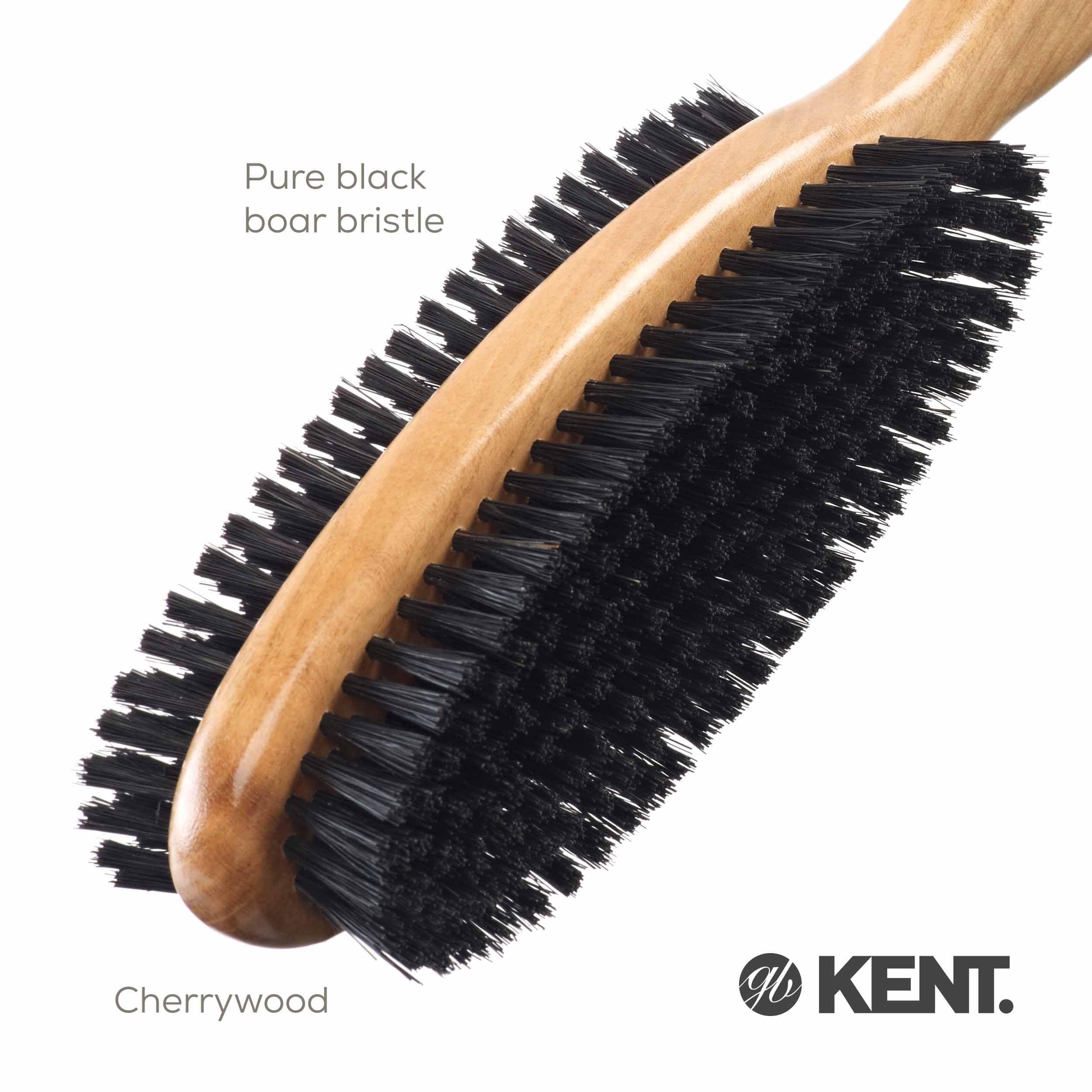 KENT Kent CC20 Double Sided Cherrywood Clothes Brush and Lint Remover, Firm Side for Dust and Dirt, Soft Side for Gentle Brushing for Keeping Fabrics Free from Fibres, Fluff and Pet Hair, Made in England