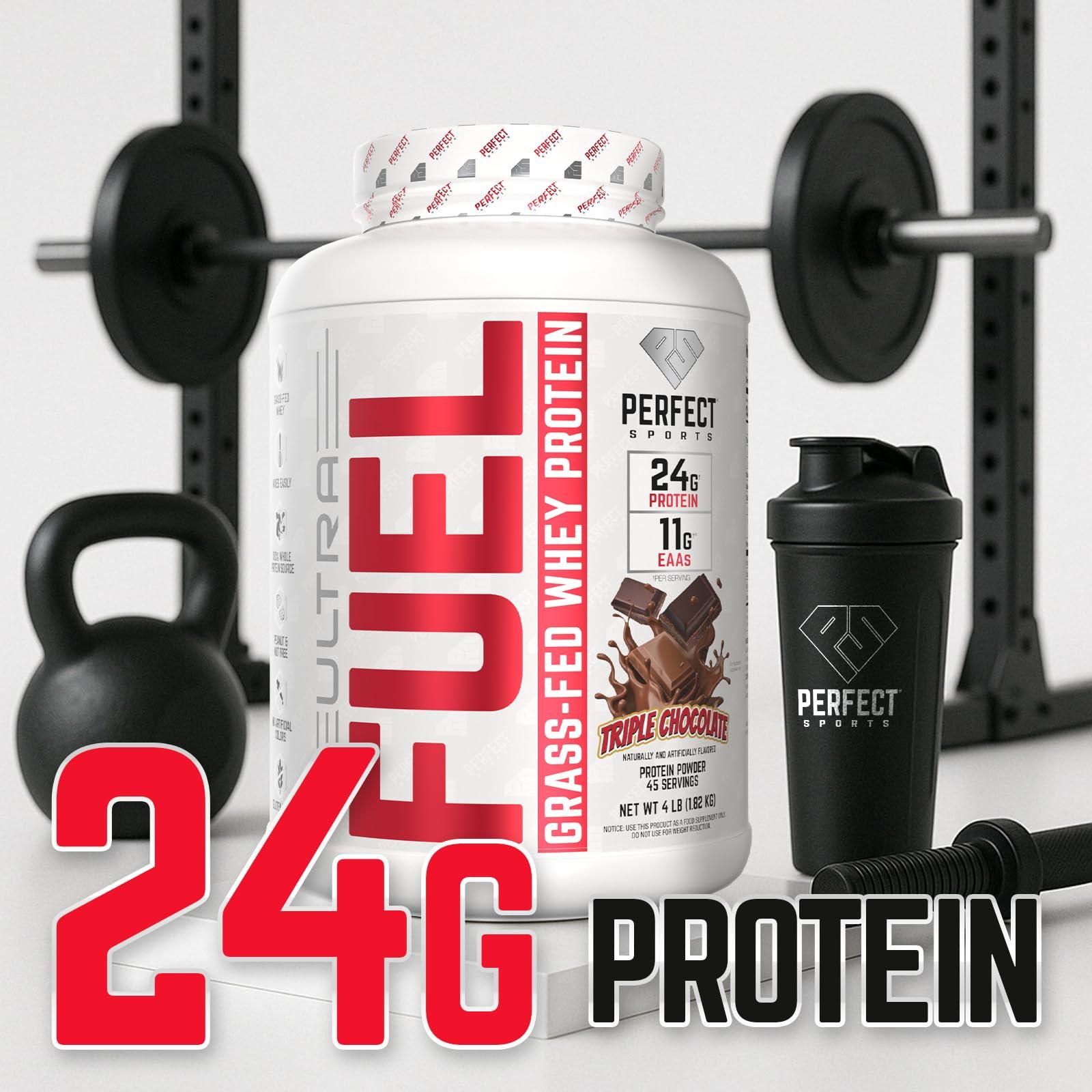 PERFECT SPORTS PERFECT SPORTS Ultra Fuel Grass-Fed Whey Protein - 4lbs Triple Chocolate