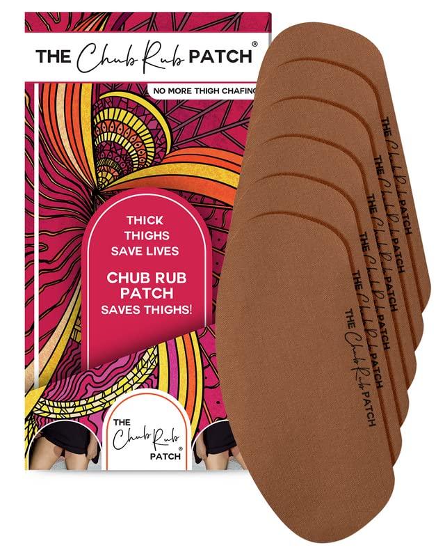 THE CHUB RUB PATCH The Chub Rub Patch for Thighs (AS SEEN ON SHARK TANK), Anti Chafe Thigh Chafing Prevention Friction Tape Patches, Anti Chafing Skin Tape for Inner Thigh Rubbing Prevention Women (3 Pairs), Cocoa