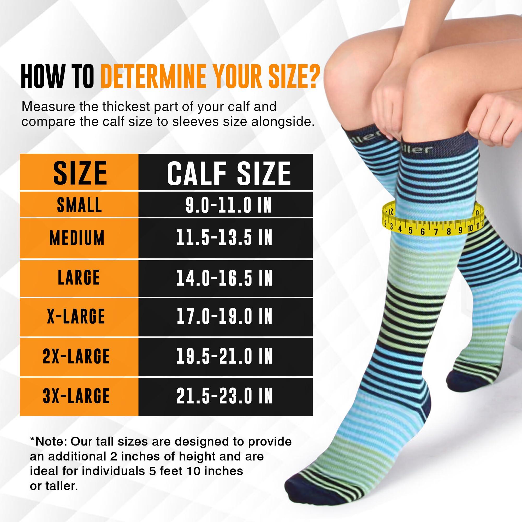 Doc Miller Doc Miller - Compression Socks for Women & Men - 15-20mmHg Knee High, Medical Grade Support, Size 3X-Large - Best for Sport, Travel, Nurse, Pregnancy, Circulation & Varicose Veins - Neon Green, 1 Pair