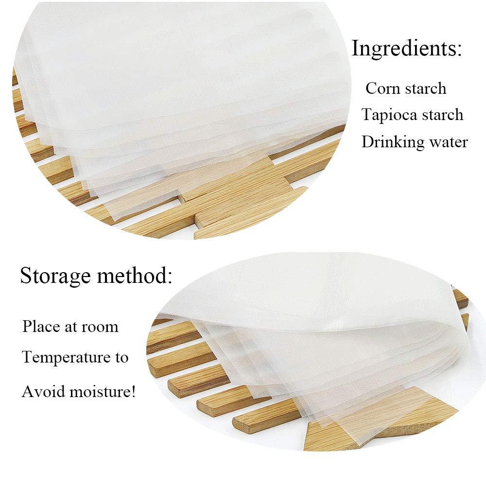 YiHaiFei YiHaiFei Edible Glutinous Rice Paper Candy Coated Wrapping Paper, 50 Count Edible Wafer Paper Cake Decorations, 9\"x12.6\" Rice Starch Sheets for Homemade Candies and Food Packaging