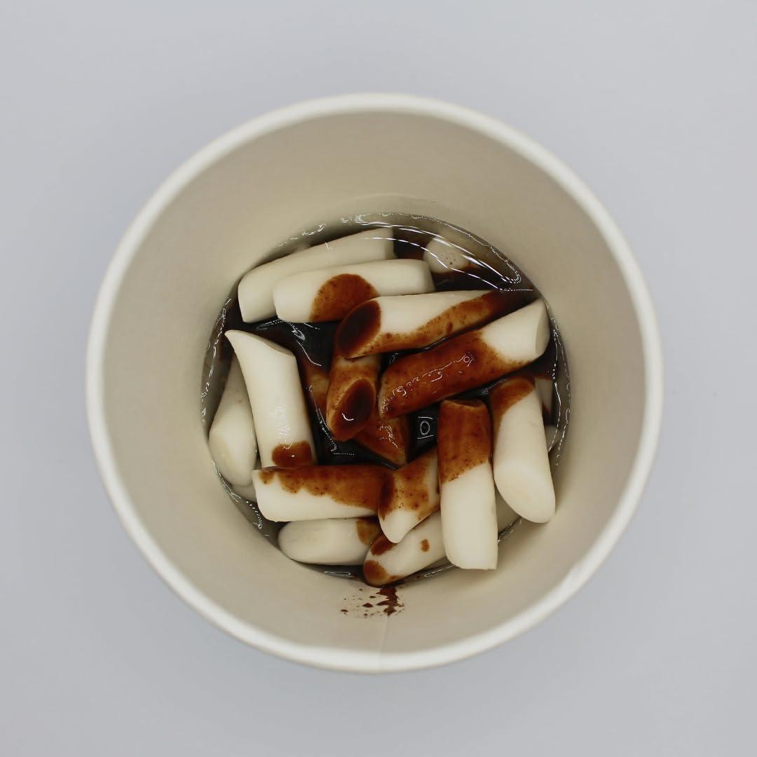 Yopokki Yopokki Instant Halal Tteokbokki Cup (Jjajang, Cup of 2) Korean Street food with Jjajang flavored sauce Topokki Rice Cake - Quick & Easy to Prepare