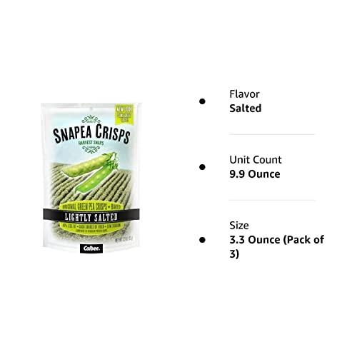 HARVEST SNAPS Harvest Snaps Snapea Crisps Lightly Salted - Pack of 3, 3.3 Oz. Ea.