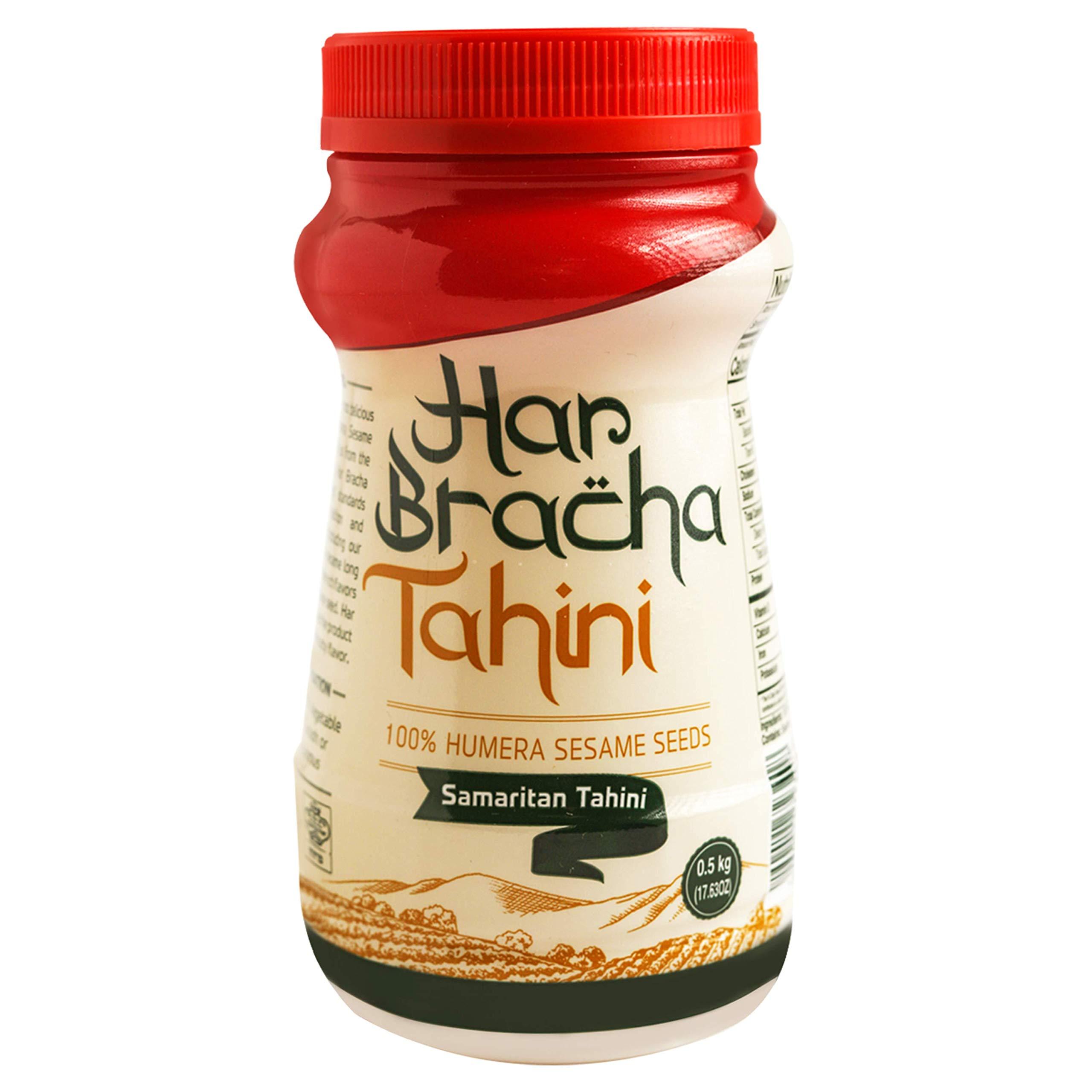 Har Bracha Har Bracha Tahini Paste (17.6 oz). 100% Natural, Vegan Friendly & Kosher Pure Ground Tahina Sauce. Raw Roasted Sesame Seeds for Oriental Dips, Salad Dressings & Hummus
