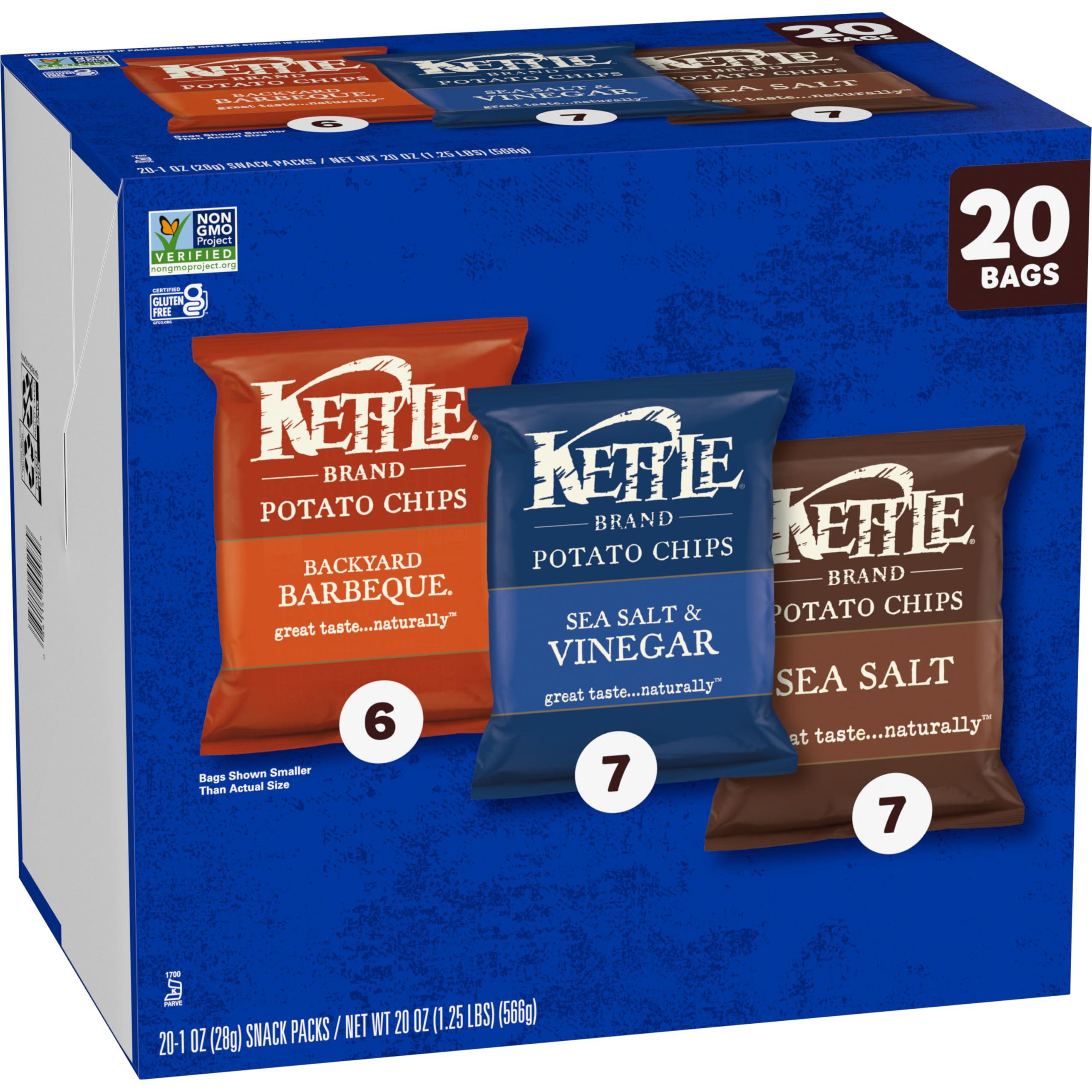 Kettle Brand Kettle Brand Potato Chips Variety Pack, 1 Oz, 20 Ct
