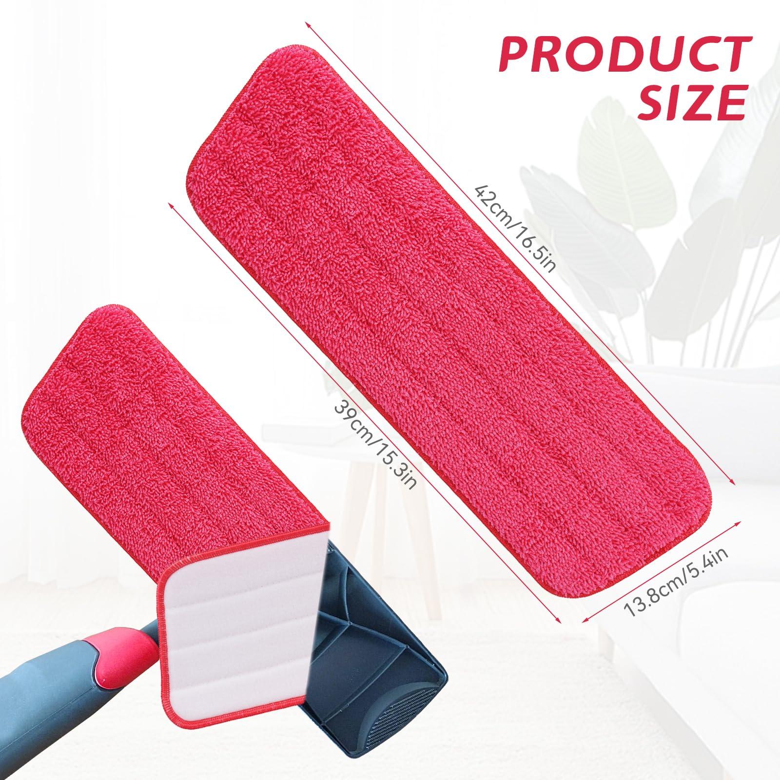 BeiLan Replacement Microfiber Mop Pad for Rubbermaid Reveal Spray Mop - 12 Pack Wet & Dry Floor Cleaning Refills Reusable Fit for Any Microfiber Reveal Flat Mop 16.5\"