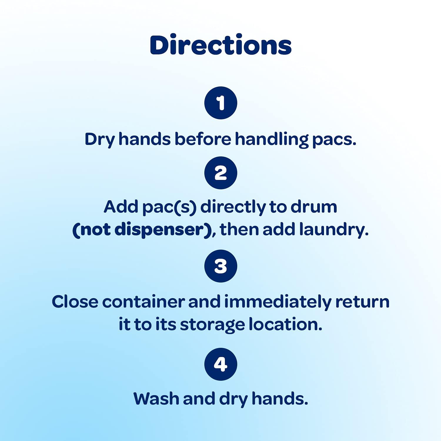 all All Mighty Pacs Laundry Detergent, Free Clear For Sensitive Skin Pouch, 19 Count