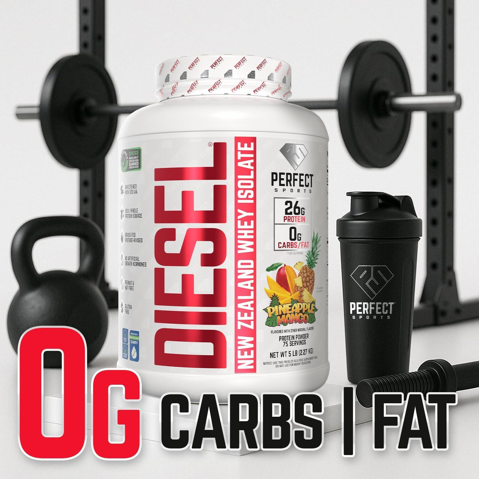 PERFECT SPORTS PERFECT SPORTS Diesel 100% New Zealand Whey Isolate - 5lbs Pineapple Mango