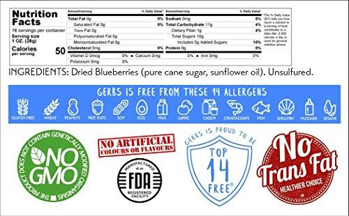 GERBS Gerbs Dried Cape Cod Blueberries 10 LBS Bulk Case