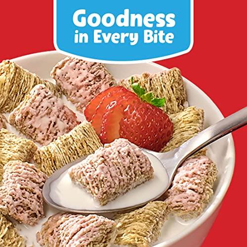 Frosted Mini-Wheats Kellogg's Frosted Mini Wheats Breakfast Cereal, Fiber Cereal, Kids Snacks, Strawberry, 14.3oz Box (1 Box)