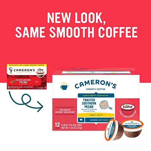 Cameron's Coffee Cameron's Coffee Single Serve Pods, Flavored, Toasted Southern Pecan, 12 Count (Pack of 1)