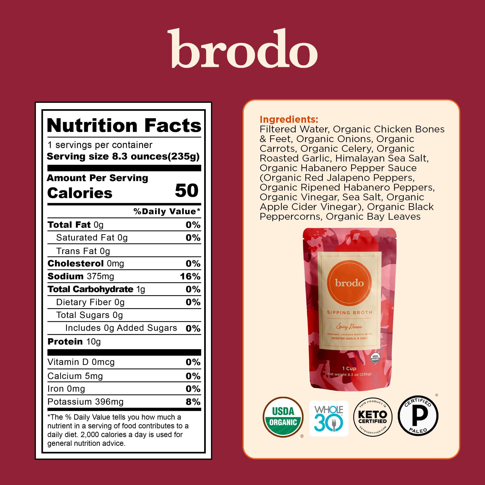 Brodo Brodo Chicken Broth (8.3 Ounce (Pack of 6), Brodo Variety Pack)