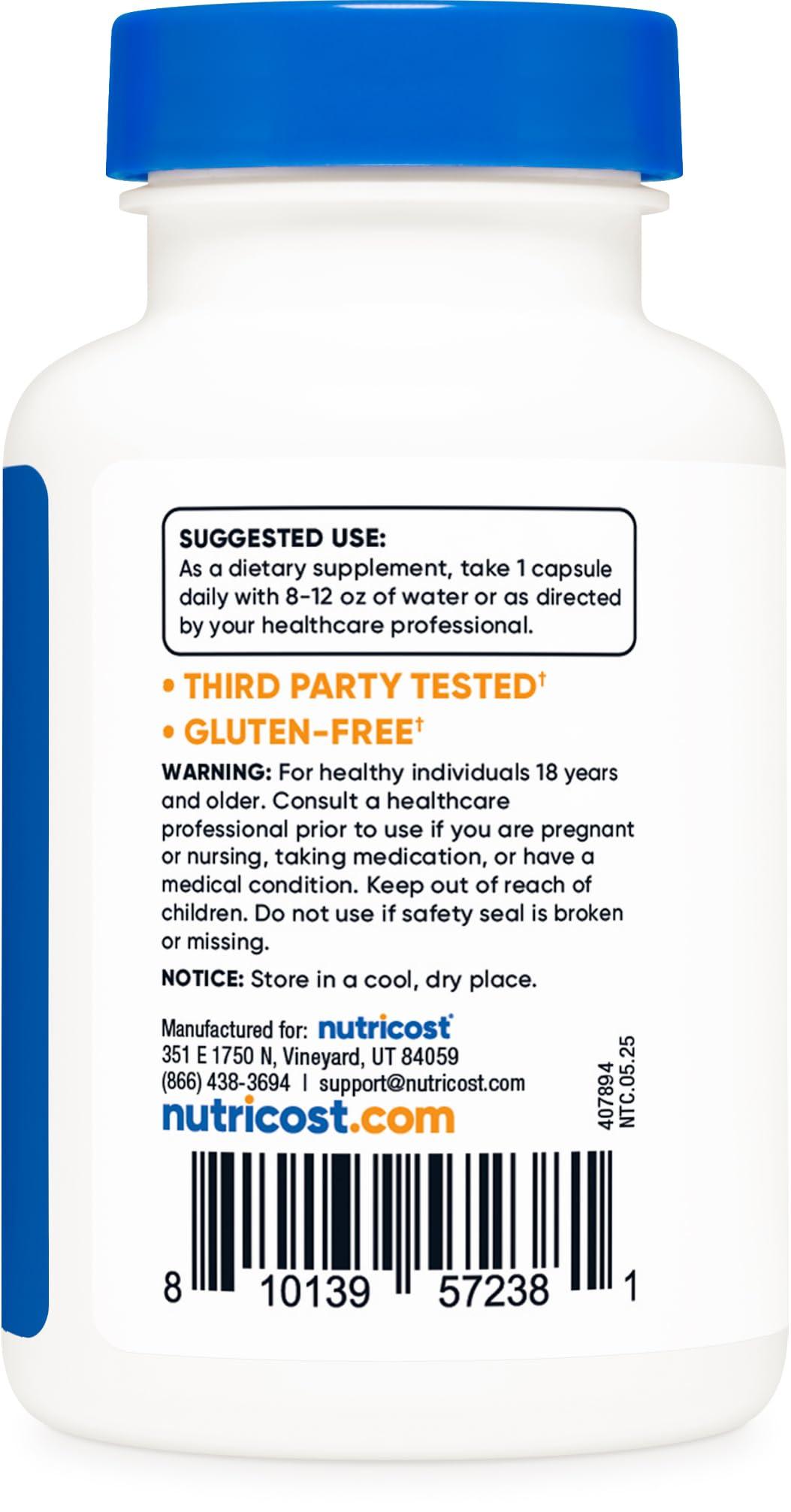 Nutricost Nutricost Zinc + Copper Capsules (120 Servings)(15MG Zinc + 2MG Copper Per Serving) - Non GMO, Vegetarian