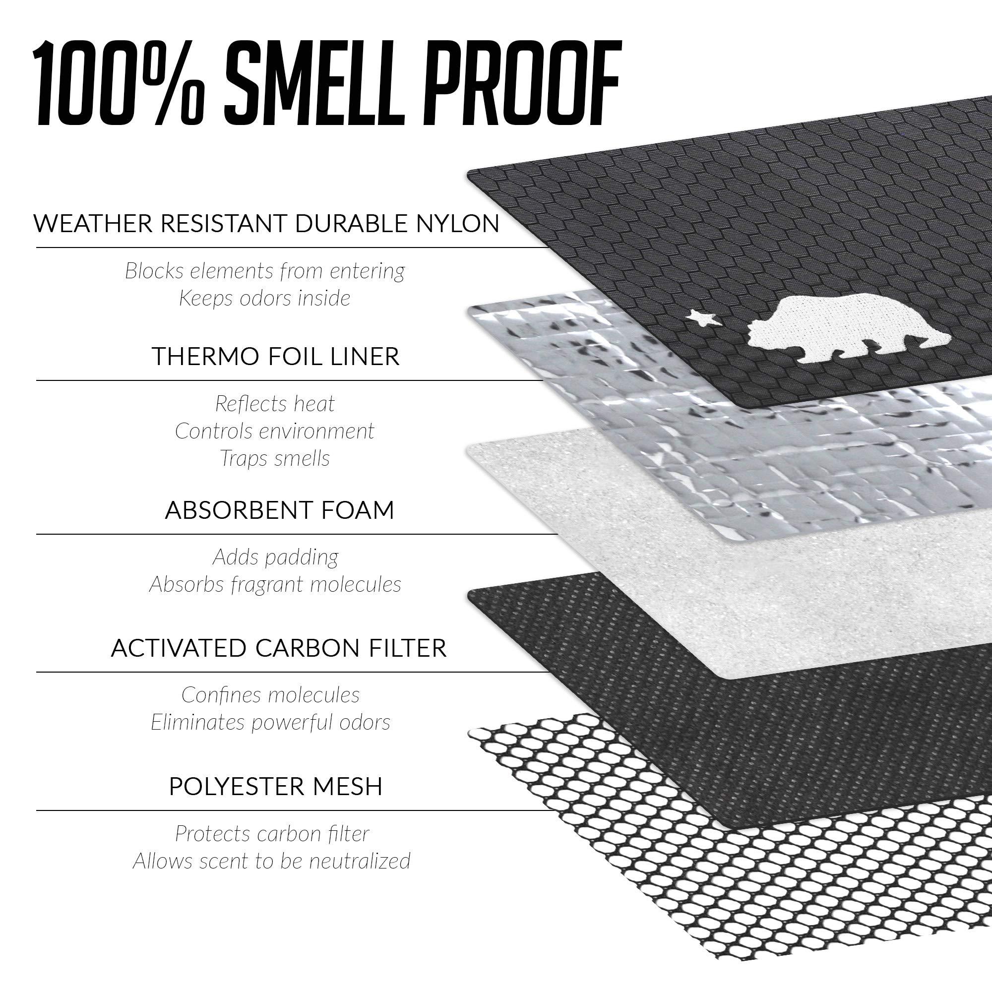 Cali Crusher Cali Crusher 100% Smell Proof Duffle Bag w/Combo Lock (Black/Green, 16")