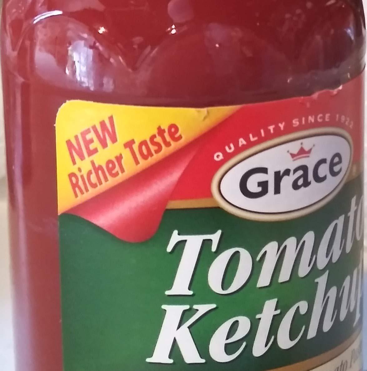Grace Grace Tomato Ketchup 13.5oz - 2 Pack - Authentic Jamaican Ketchup Bottle