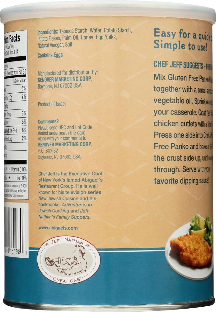 Jeff Nathan Creations CheffJeff Nathan Creations, Gourmet Panko Plain Gluten Free, 15 Ounce (2 Pack)